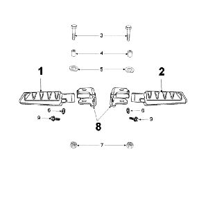 Poggiapiedi Peugeot Ludix 14 neri