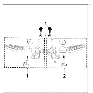 Poggiapiedi Peugeot Tweet vecchi grigio opaco