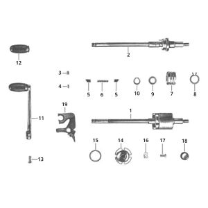 Poggiapiedi - Pedale del cambio Zundapp C50 Sport 517-21LA