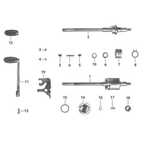Pedale del cambio Zundapp GTS 50 517-40L0