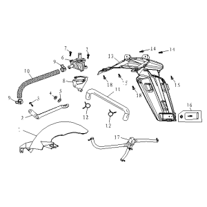 Parafango anteriore - Parafango posteriore China FoX grigio