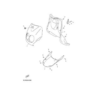 Copertina anteriore - Paragambe Yamaha Neo 4 tempi 2008 → Front China Grande Retro GT2 blu