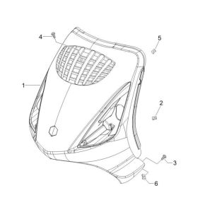 Coperchio anteriore Piaggio Zip 2000 4 tempi AC