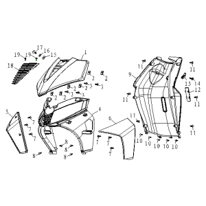 Copertina anteriore - scudo per gambe grigio China FoX