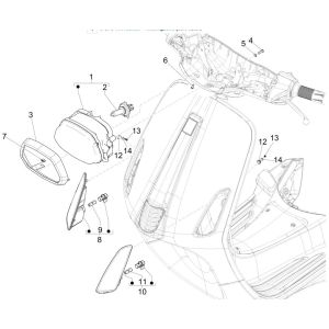 Faro anteriore - Indicatori anteriori Vespa Sprint 125 3V IE ABS