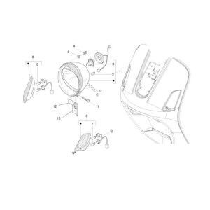 Faro anteriore - Indicatori anteriori Vespa LXV 4 tempi 2V 25km/h beige 552