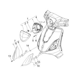 Indicatori anteriori - Faro Piaggio Fly 50 2 tempi AC