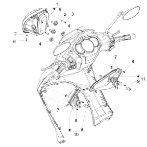 Faro anteriore - Indicatori anteriori Piaggio Beverly 125 RST 4V Euro 3 2010-2015