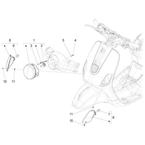 Faro anteriore - Indicatori anteriori Vespa LX 50 2 tempi AC