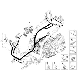 Cablaggio Piaggio Liberty 50 4 tempi AC IGET 3V Euro 5