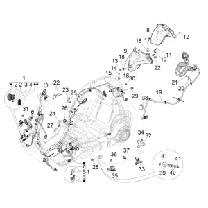 Cablaggio elettrico Vespa Elettrica 45km/h Euro 5 2021