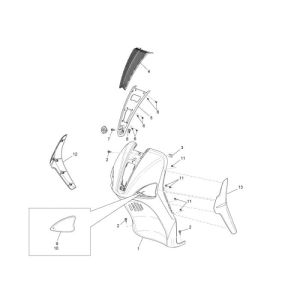Coperchio anteriore Piaggio Liberty 4 tempi