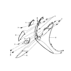 Coperchio anteriore - Indicatori anteriori Sym Mio (tutti i colori)