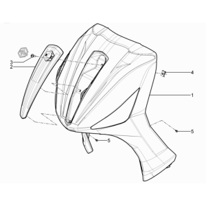 Coperchio anteriore Piaggio Beverly 125 RST 4V Euro 3 2010-2015