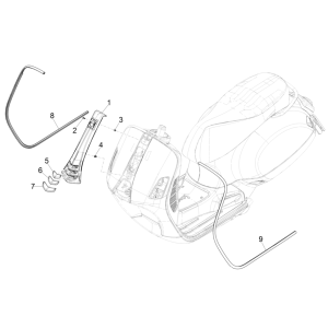 Coperchio anteriore Vespa GTS 125 IE ABS Euro 5 2021