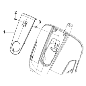 Coperchio anteriore Vespa GTS 250 ie 2005-2009 (con ABS) nero 94