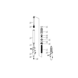 Ricambi forcella anteriore Kymco Grand Dink 2 tempi Silver