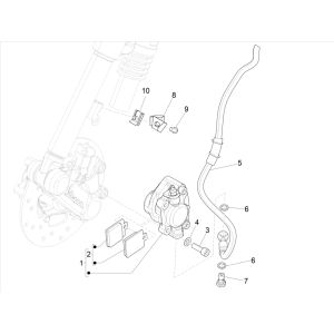 Cilindro freno - Pinza - Pastiglie freno Vespa Elettrica 25km/h SCH Euro 5 2021