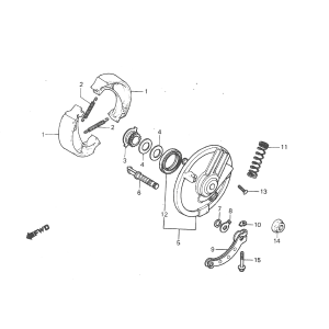 Freno anteriore - Ceppi freno Honda MT50