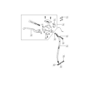 Cilindro del freno - Leva del freno - Tubo freno Kymco Agility Fat 12' 4 tempi rovere metallizzato