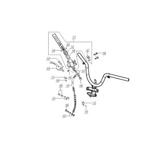 Cilindro del freno - Leva del freno - Tubo del freno Kymco Grand Dink 2-stroke Silver