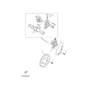 Pinza freno - Pastiglie freno - Disco freno 4 tempi Yamaha Neo's 2008 → PartsProduct-FrontBrake-ZNEN-Aurora-4-Stroke