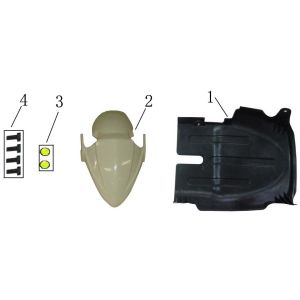 Parafango anteriore AGM Fly nero