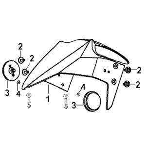 Parafango anteriore Generic Xor 50 2 tempi 2006 nero 25