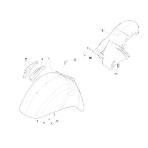 Parafango anteriore Vespa GTS 125 IE nero 94