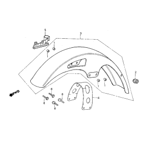 Parafango anteriore Honda MB50/MB80