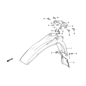 Parafango anteriore Honda MT50