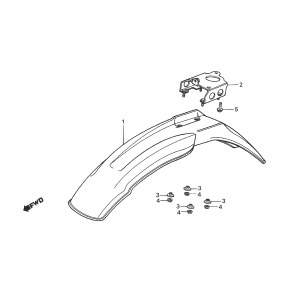 Parafango anteriore Honda MTX 50
