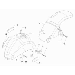 Parafango anteriore Vespa LX 50 4 tempi 12V AC 25km/h grigio apuano 769/B