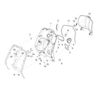Paragambe Vespa Sprint 50 4 tempi 4V AC giallo 968/A