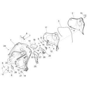Parafango anteriore Piaggio New Fly 4 tempi 4V bianco 566