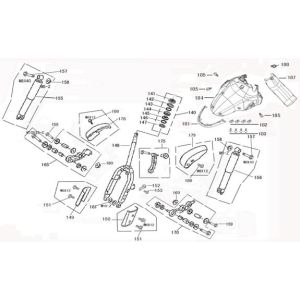 Forcella anteriore - Cuffia - Parafango anteriore AGM Joy nero