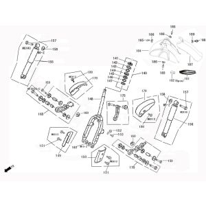 Forcella anteriore - Cuffia - Parafango anteriore China Retro Extra rosso opaco