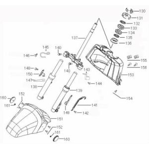 Forcella anteriore - Cuffia - Parafango anteriore Benzhou ZN50QT-36 crema