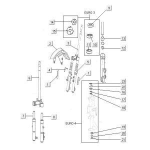 Forcella anteriore - Cuffia - Parafango anteriore NIU N1S