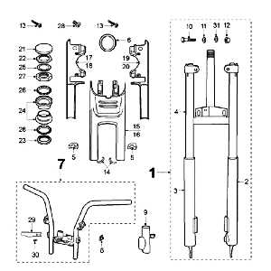 Forcella anteriore - Cuffie Peugeot Fox Deluxe nere