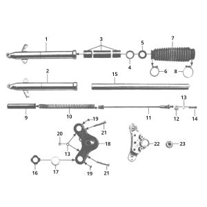 Forcella anteriore Zundapp C50 Sport 517-21L0
