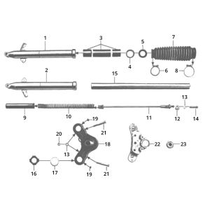 Forcella anteriore Zundapp GTS 50 517-39L0
