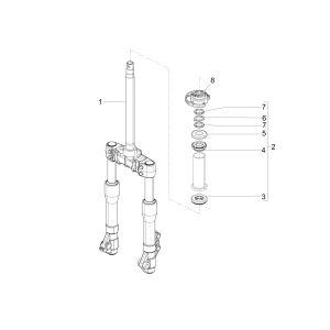 Forcella anteriore - Cuffie Piaggio Beverly 300 IE ABS Euro 4 2016-2020