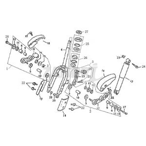 Forcella anteriore - Cuffia BTC Grande Retro GT1 crema caffè