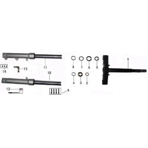 Forcella anteriore - Cuffie China Touring nere