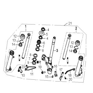 Forcella anteriore - Cuffie Generic Xor 50 2 tempi 2006 nere