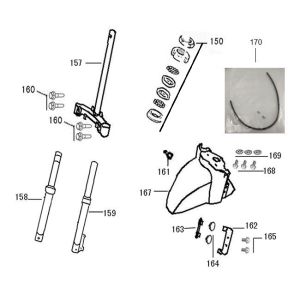 Forcella anteriore - Corona auricolare - Parafango anteriore AGM VX50i
