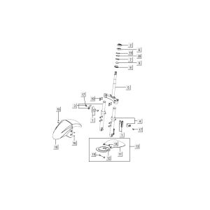Forcella anteriore - Cuffie Kymco Carry 4 tempi nere