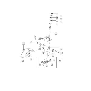 Forcella anteriore - Cuffie Kymco Delivery 4 tempi nere