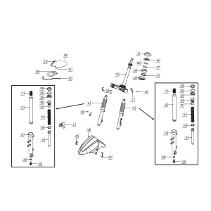 Forcella anteriore - Cuffia Kymco VP50i Euro 4 tecno silver